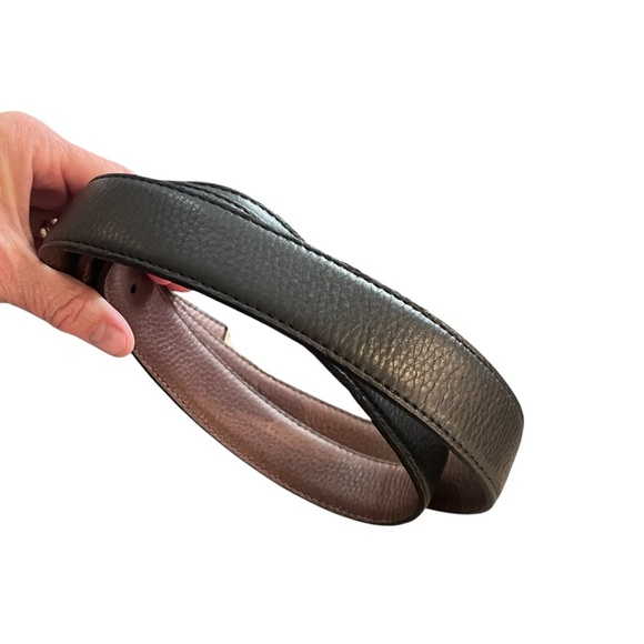 NWT Brighton Reversible Black Brown 1” Leather Belt with Silver Buckle Size 46 - Picture 7 of 11